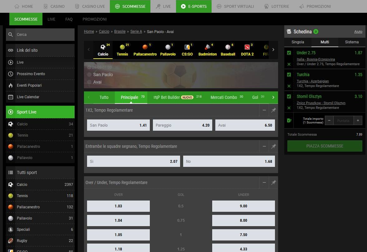 Piattaforma dell'operatore